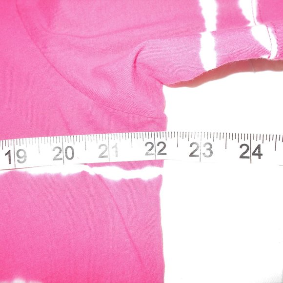 Aeropostale Crew T-Shirt L Tie Dye Hot Pink White - Picture 10 of 16